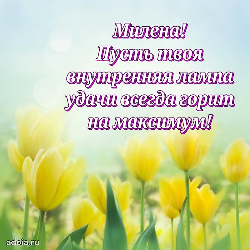 Мерцающая картинка Милене с днем рождения
