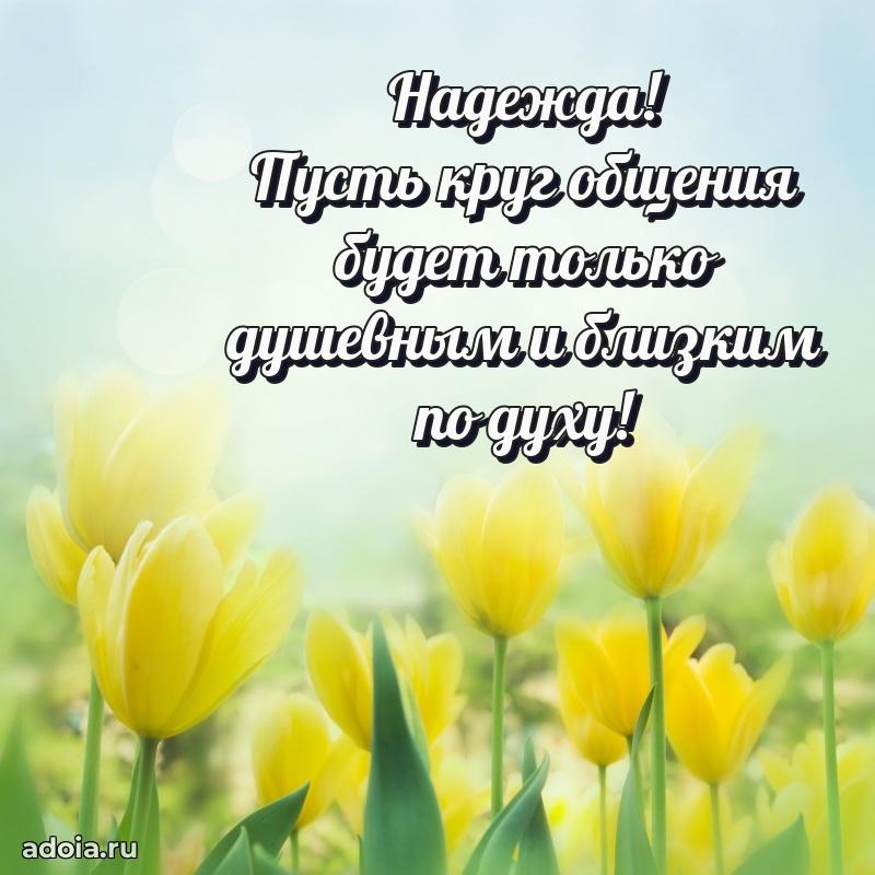 Поздравление Надежде праздничные своими словами в прозе