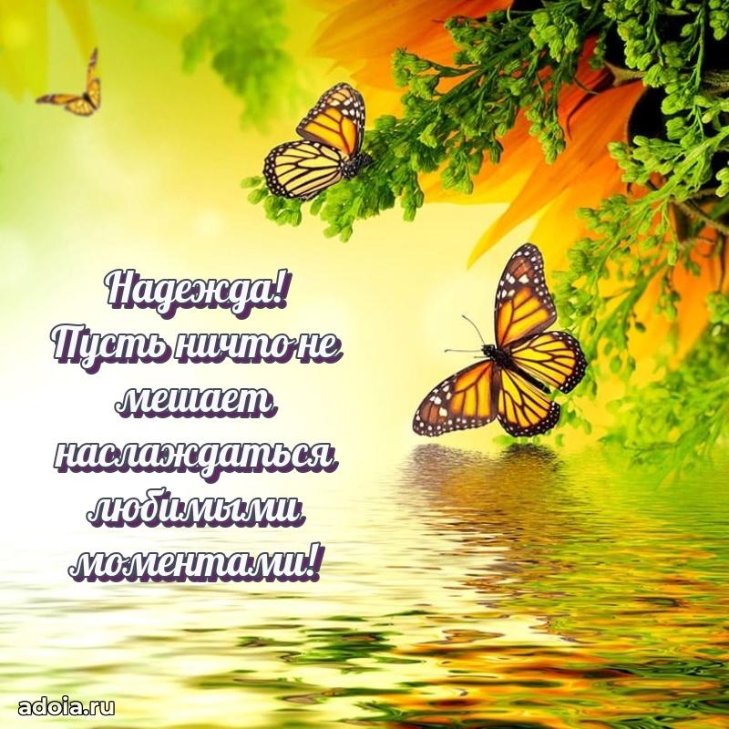 Мерцающая картинка Надежде с днем рождения