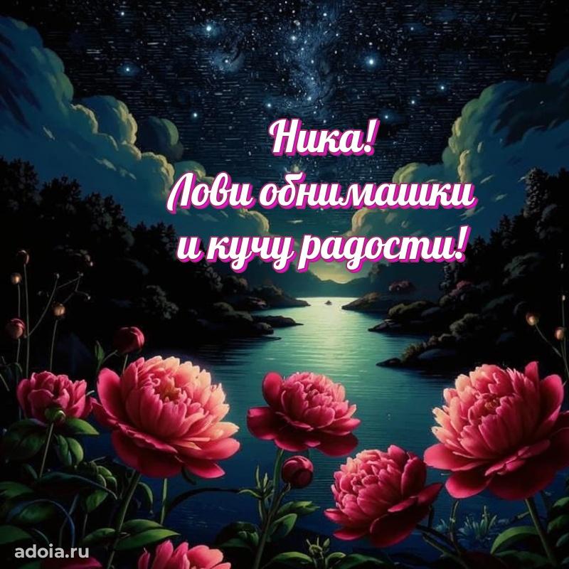 Мерцающая картинка Нике с днем рождения