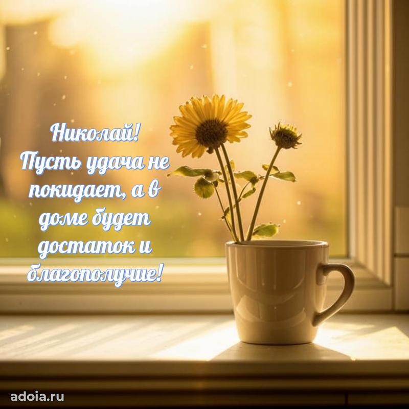 Яркая гифка Николаю с днем рождения