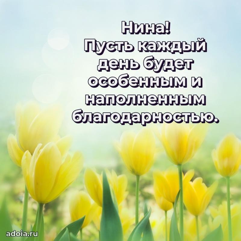 Яркая гифка Нине с днем рождения