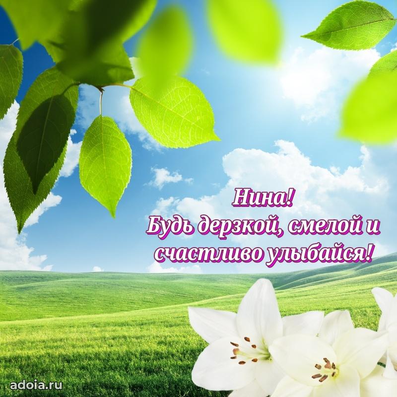 Яркая гифка Нине с днем рождения