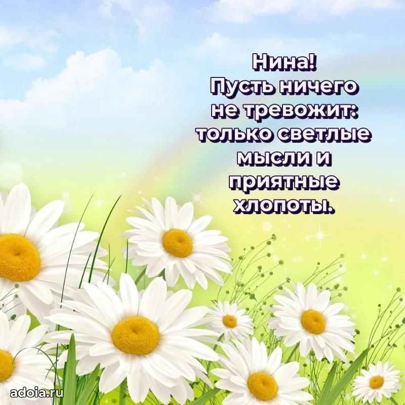 Открытка Нине праздничная