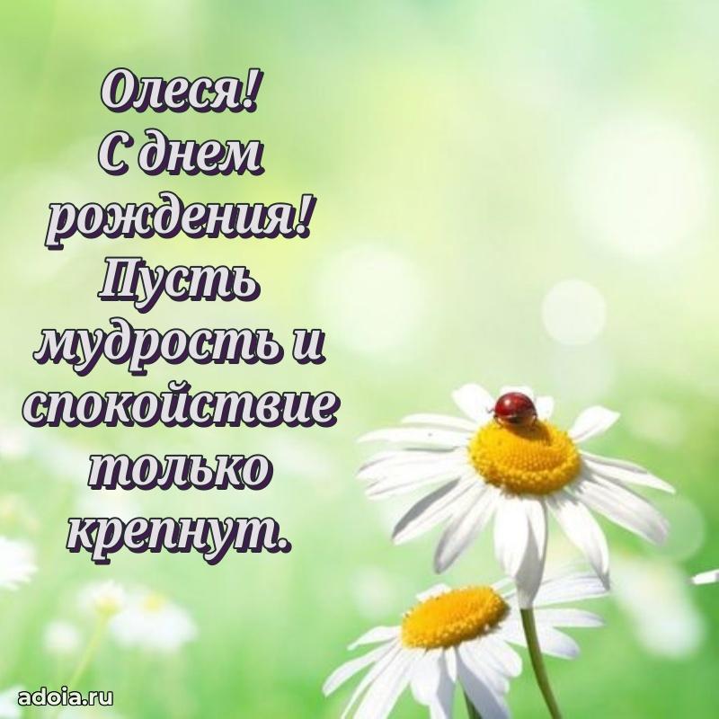 Мерцающая картинка маме Олесе с днем рождения