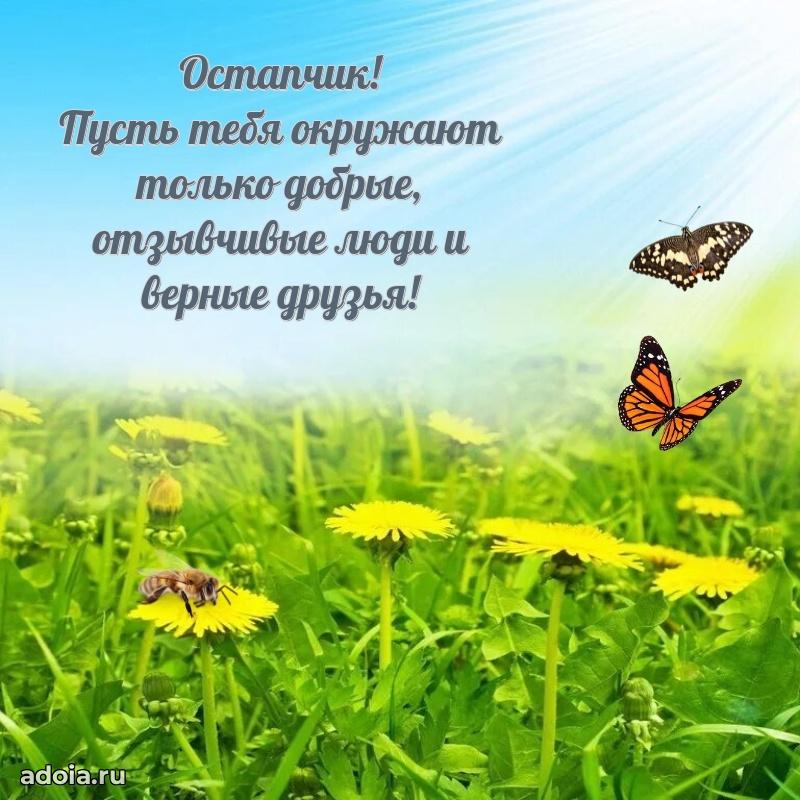 Мерцающая картинка Остапу с днем рождения