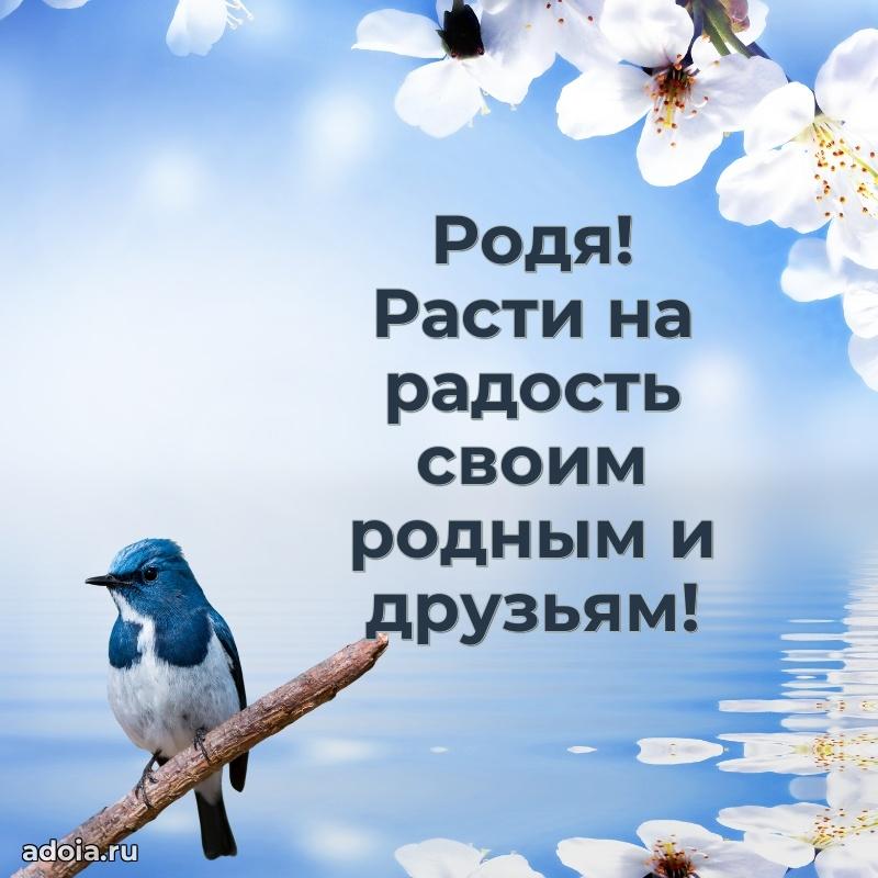 Мерцающая картинка Родиону с днем рождения