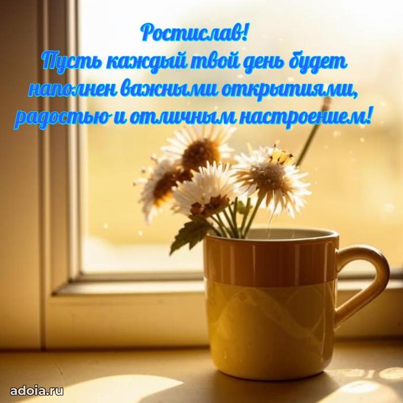 Открытка для ватсап с днем рождения Ростиславу