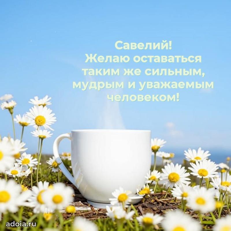 Открытка Савелию праздничная