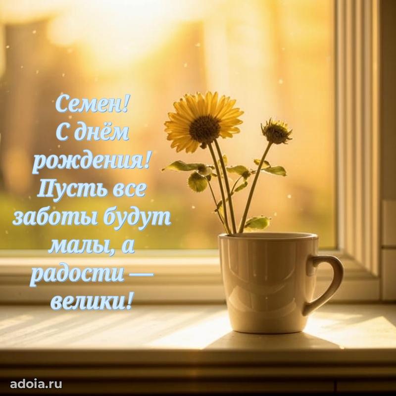 Открытка для ватсап с днем рождения Семену