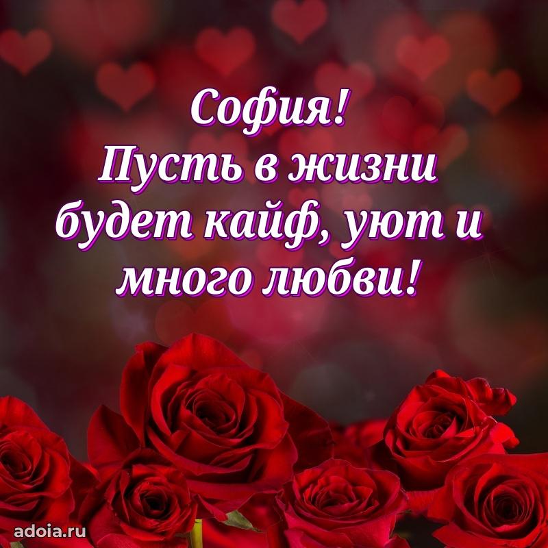 Поздравление женщине Софии