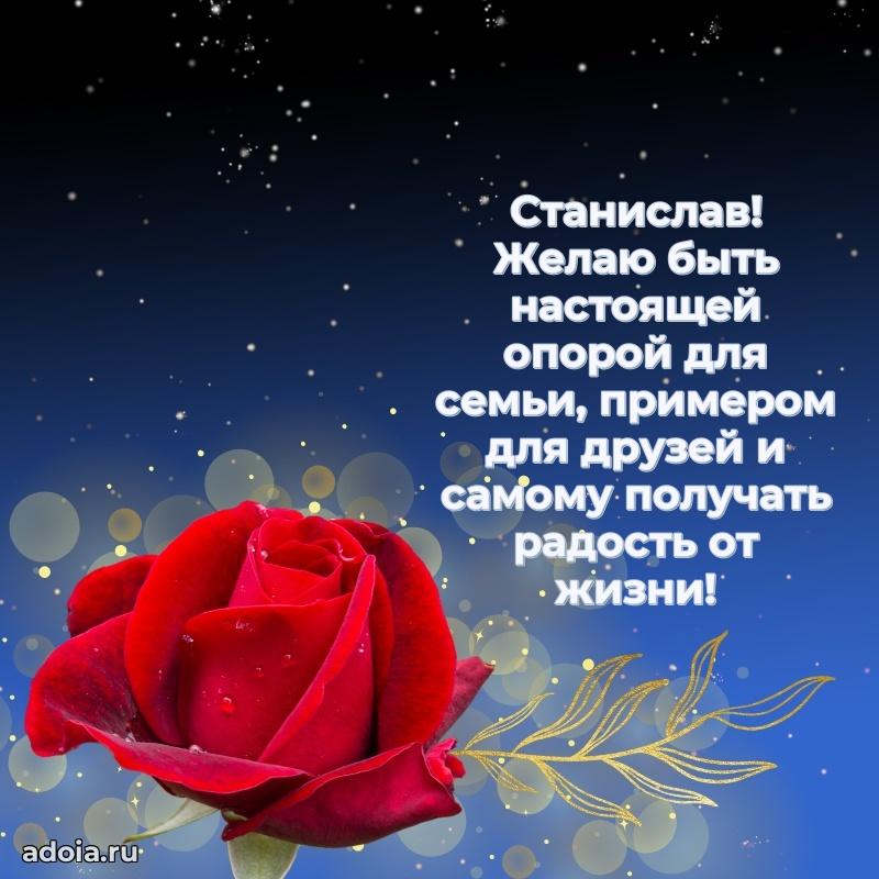 Мерцающая картинка сыну Станиславу с днем рождения