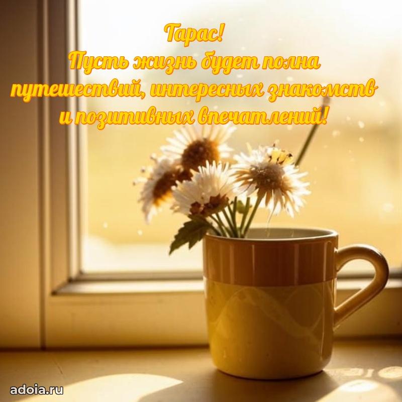 Яркая гифка Тарасу с днем рождения