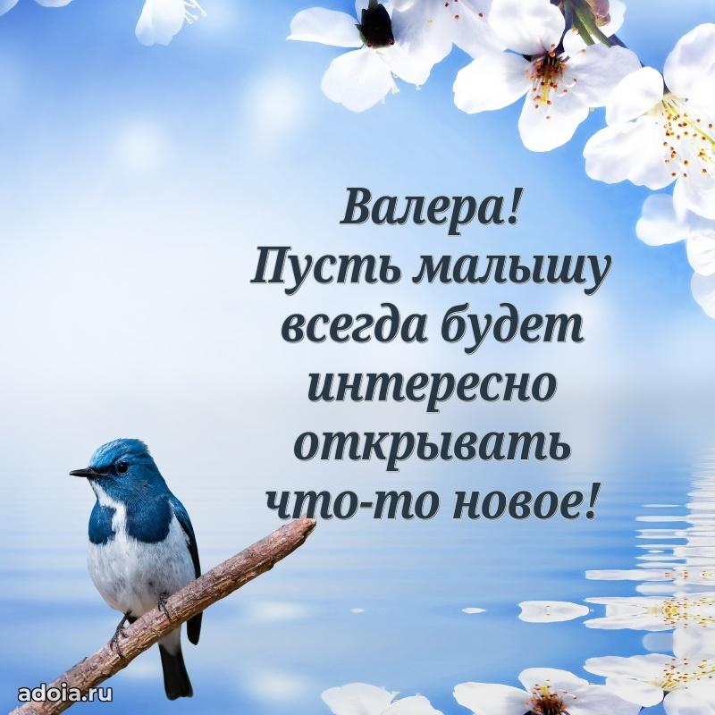 Открытка с пожеланиями Валерию для ватсапа