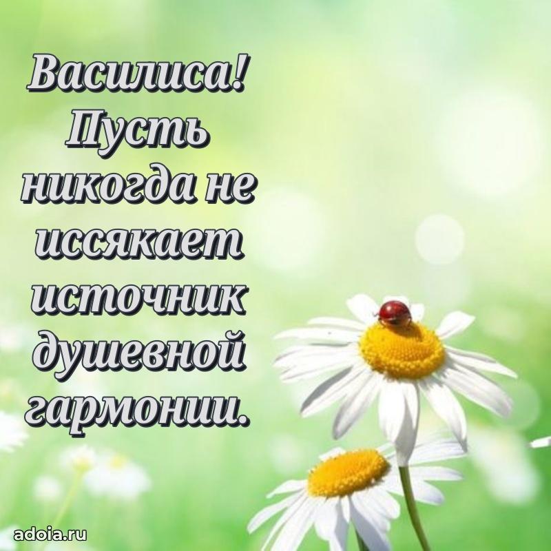 Поздравить сестру с др Василисе