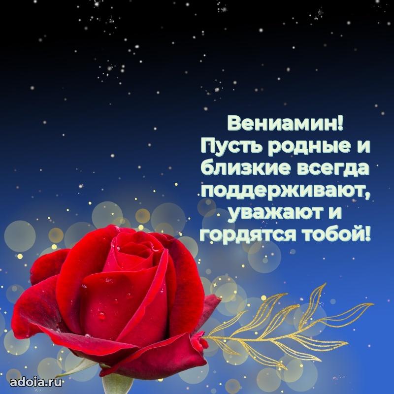 Поздравление парню Вениамину