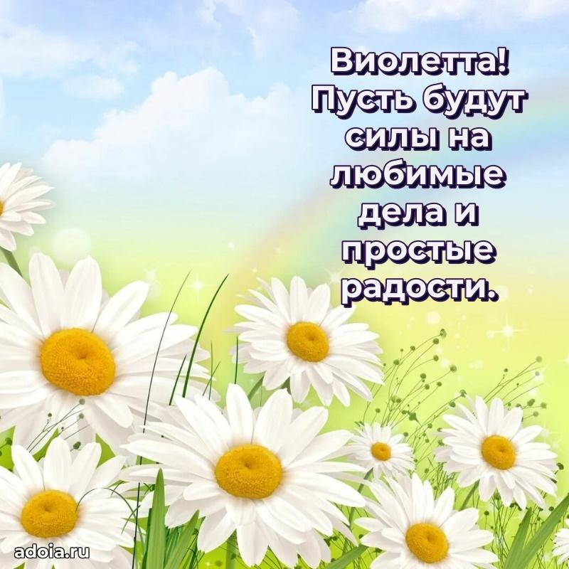 Яркая гифка Виолетте с днем рождения