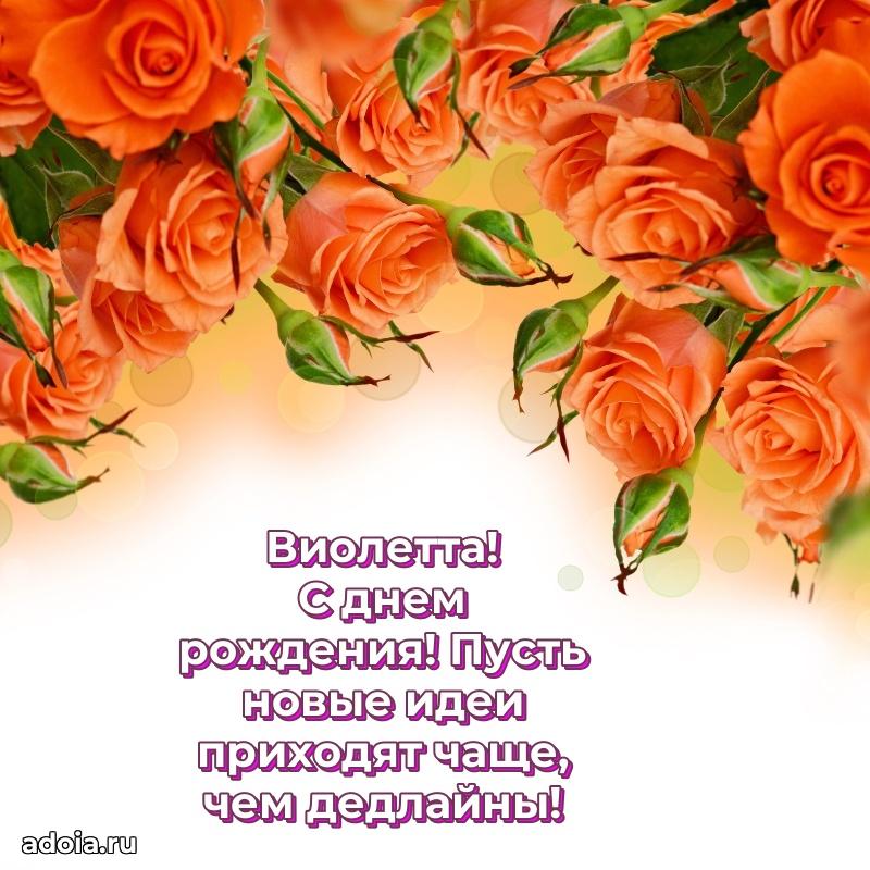 Смешная открытка для ватсап с днем рождения Виолетте