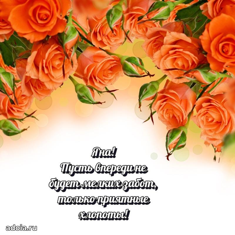 Яркая гифка Яне с днем рождения