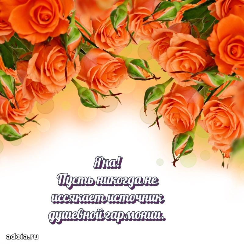 Открытка Яне праздничная