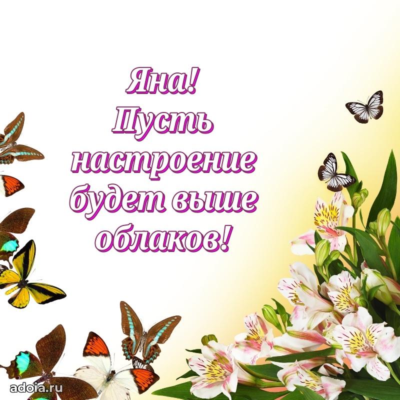 Открытка Яне праздничная