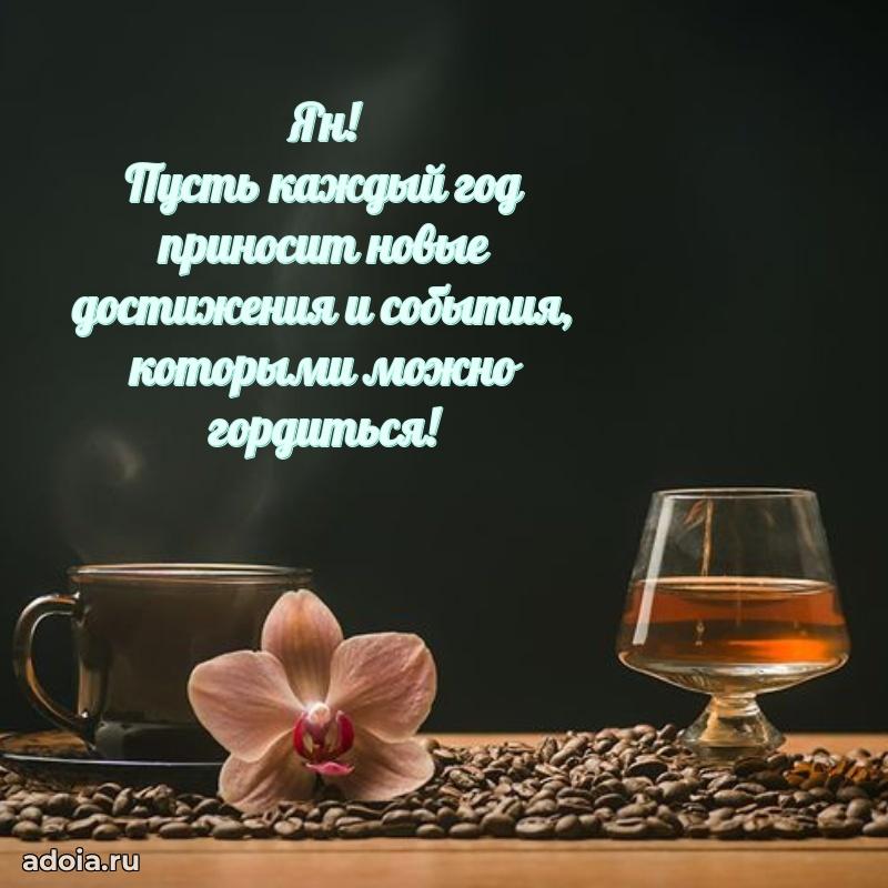 Мерцающая картинка сыну Яну с днем рождения