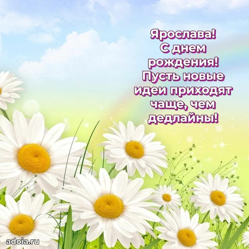 Новые открытки с днем рождения праздничные Ярославе