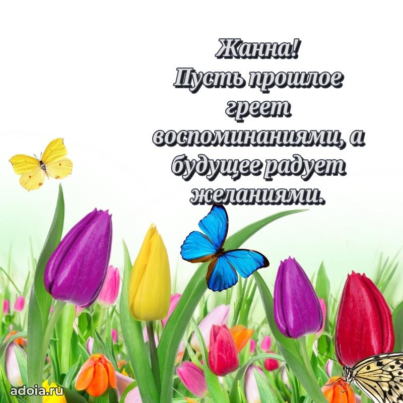 Яркая гифка Жанне с днем рождения