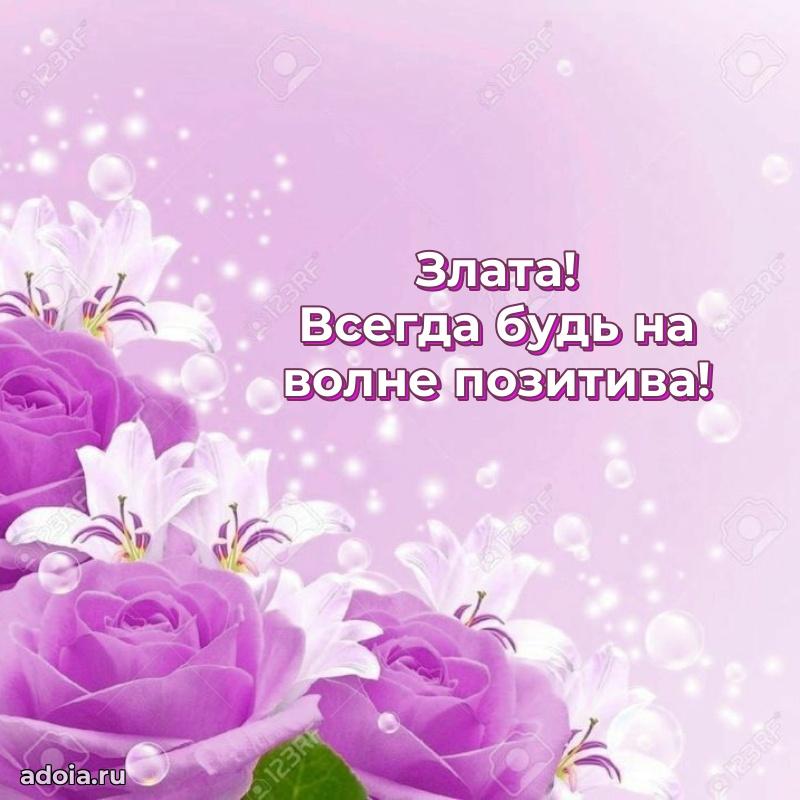 Поздравление женщине Злате