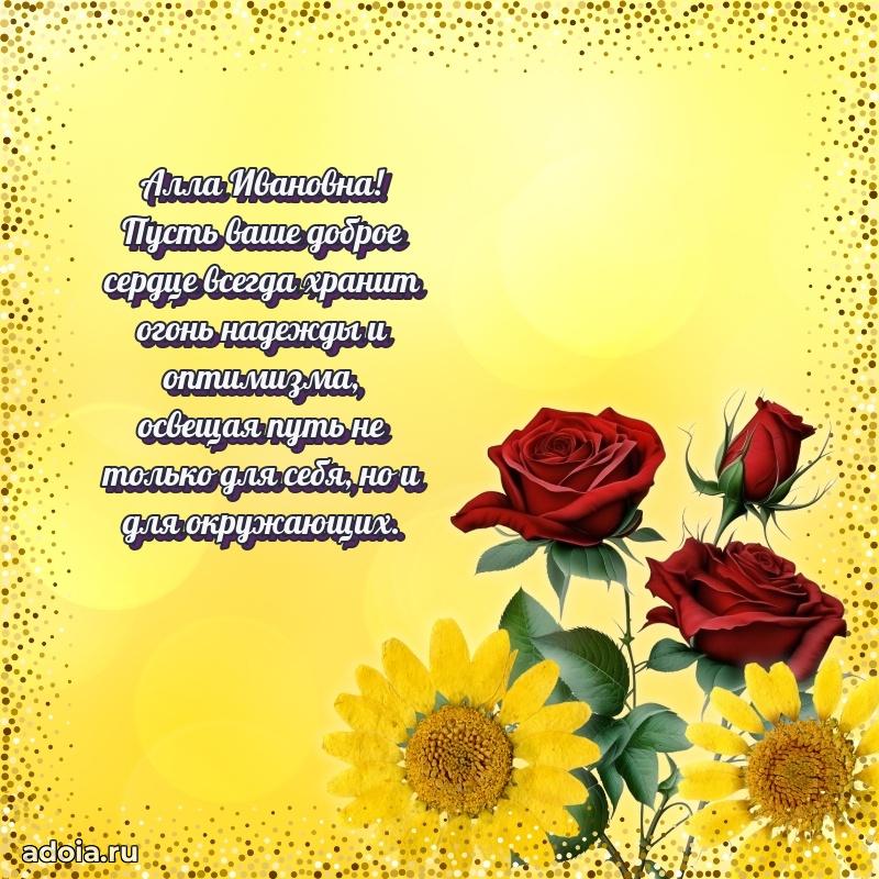 Лучшие пожелания Алле Ивановне