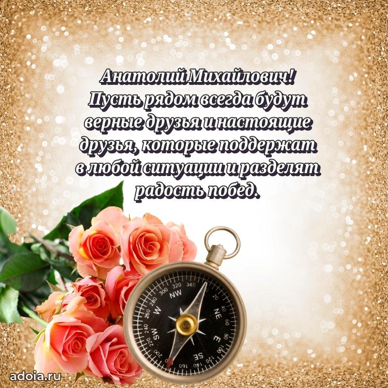 Красивое поздравление с днем рождения Анатолию Михайловичу