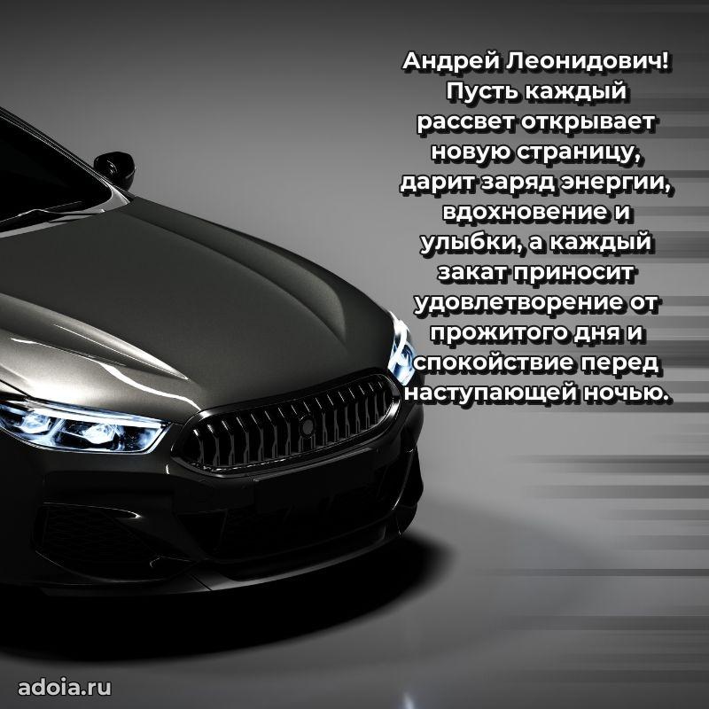 Пожелания удачи Андрею Леонидовичу