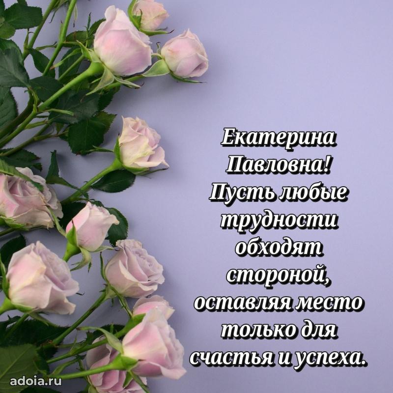 Искренняя открытка Екатерине Павловне на день рождения