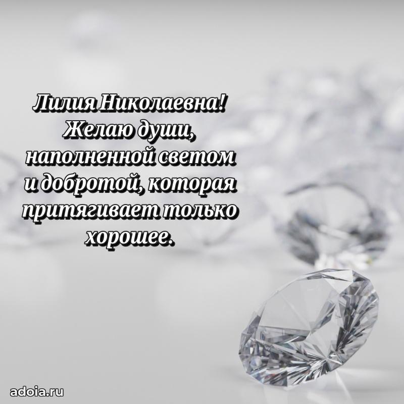 Открытка с мягкими цветами Лилии Николаевне