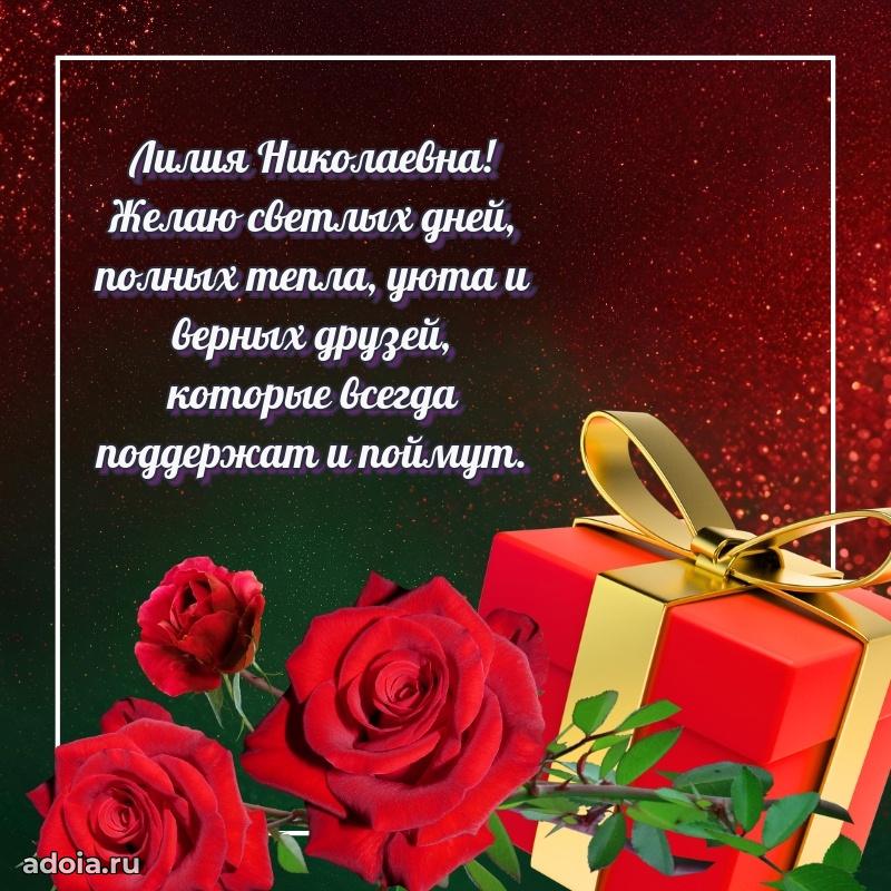 65 лет картинка с днем рождения Лилии Николаевне