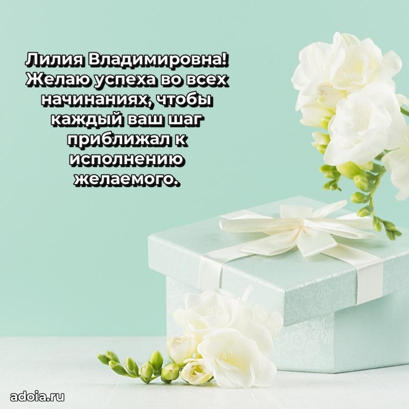Улыбка и радость в поздравлении Лилии Владимировне