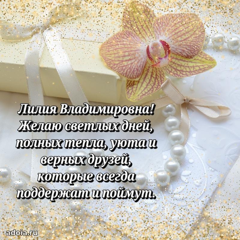 Праздничное письмо с поздравлениями Лилии Владимировне