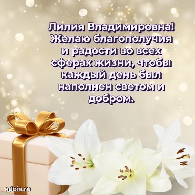 60 лет с юбилеем открытка Лилии Владимировне