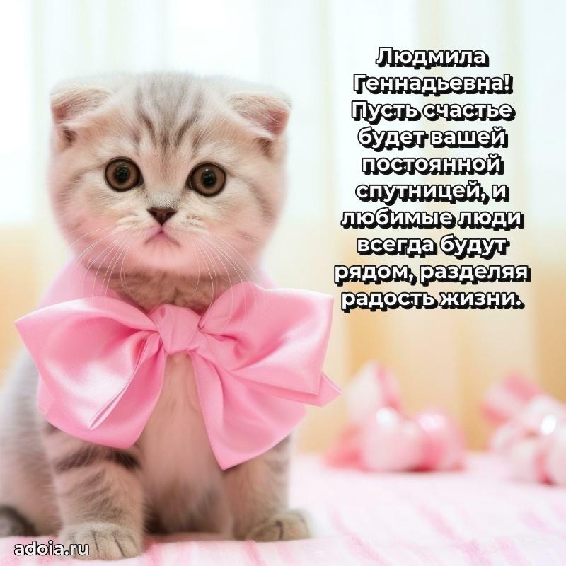 Светлая и добрая открытка Людмиле Геннадьевне
