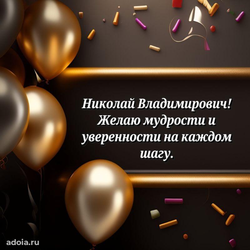Красивое поздравление с днем рождения Николаю Владимировичу