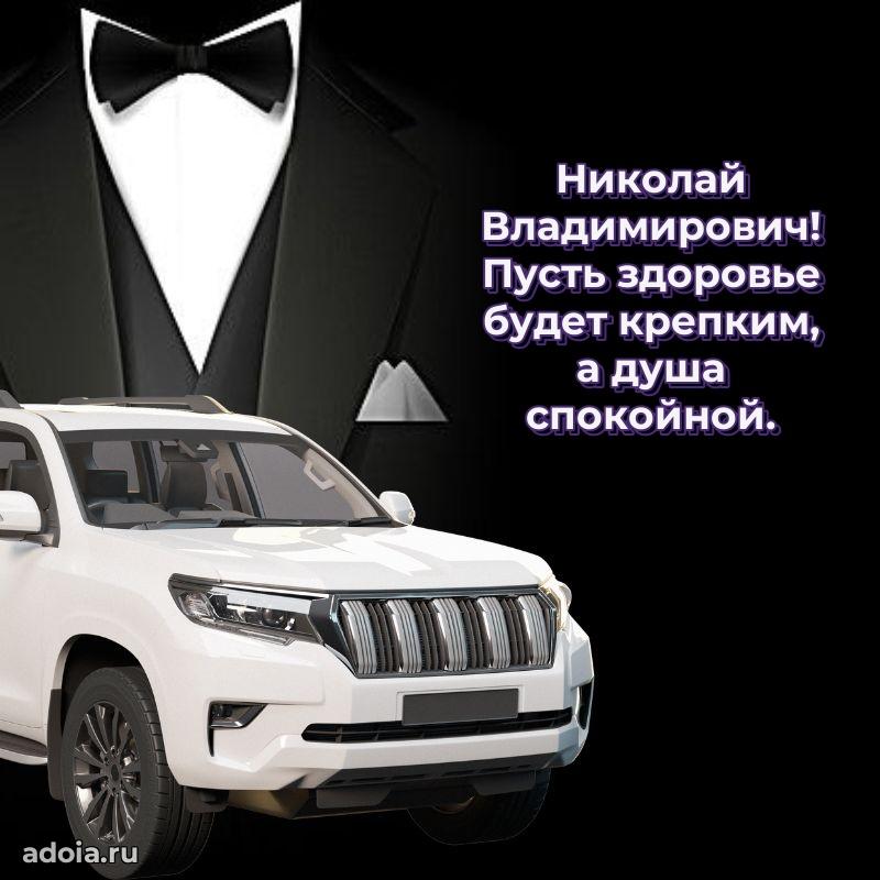 Яркая открытка с днем рождения Николаю Владимировичу