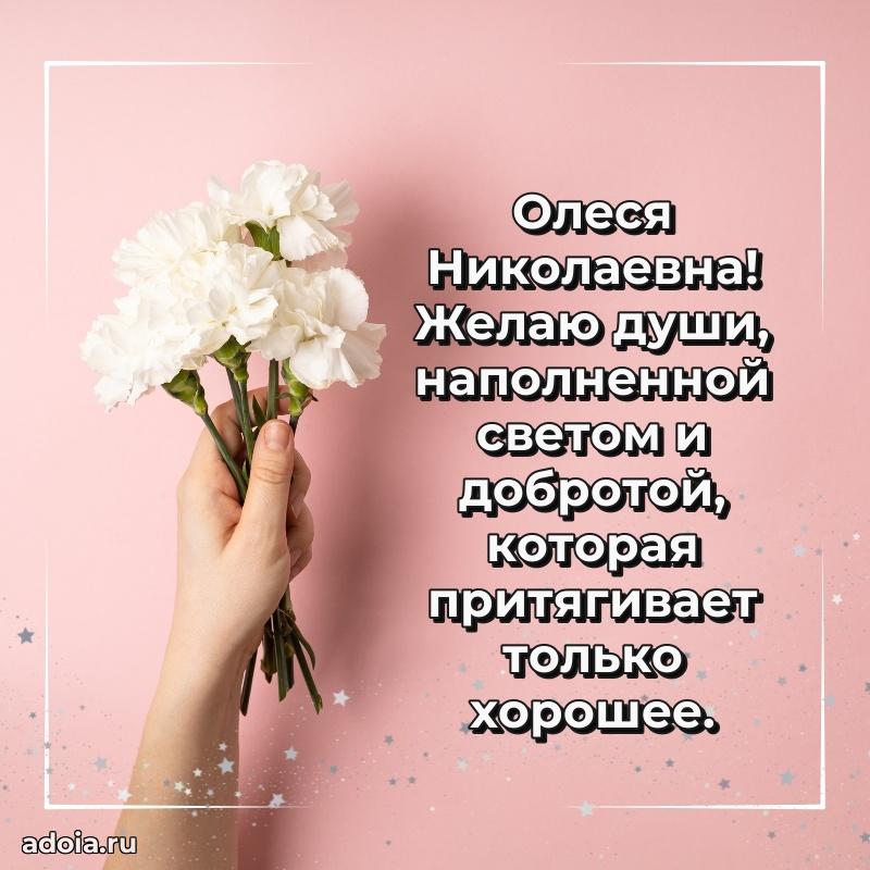Праздничное письмо с поздравлениями Олесе Николаевне