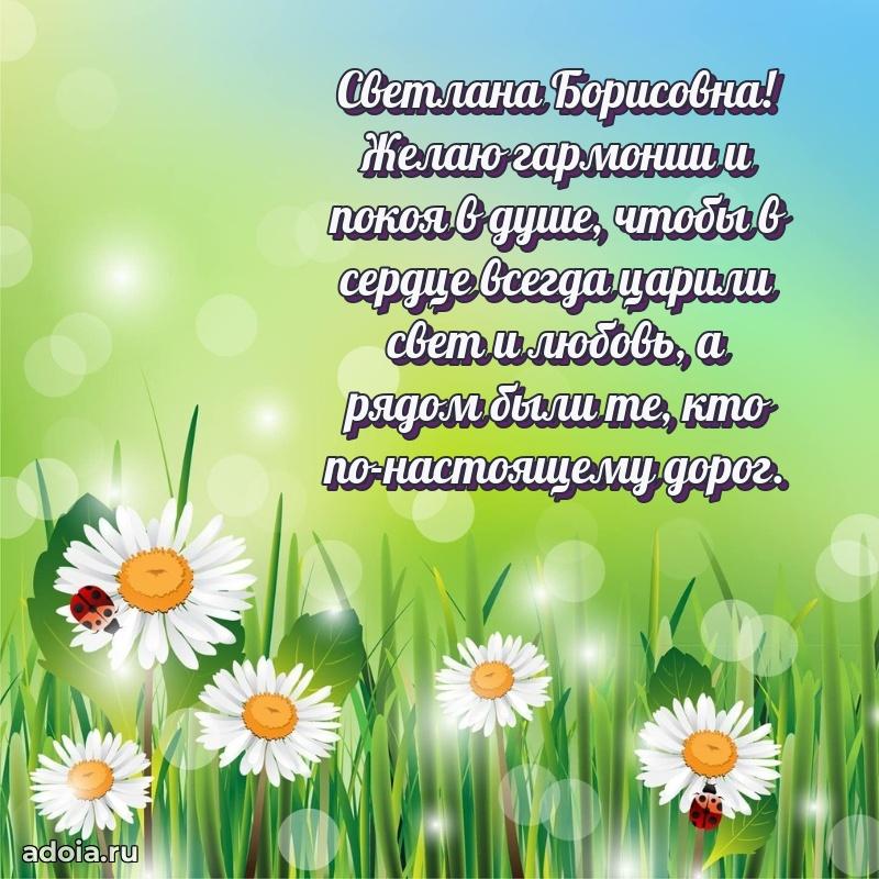 Стильное поздравление с днем рождения Светлане Борисовне